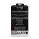 Shots Ouch! Runder Edelstein Anal Plug Silber Rubinrot groß 4 cm