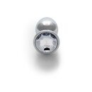 Shots Ouch! Runder Edelstein Anal Plug Silber mittel 3,4 cm