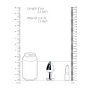 Shots Ouch! Runder Edelstein Anal Plug Silber mittel 3,4 cm