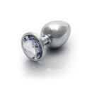Shots Ouch! Runder Edelstein Anal Plug Silber groß...