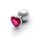 Shots Ouch! Heart Gemstone Anal Plug Silver Pink medium 3,4 cm