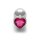 Shots Ouch! Heart Gemstone Anal Plug Silver Pink medium 3,4 cm