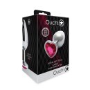 Shots Ouch! Herz Edelstein Anal Plug Silber Rosa...