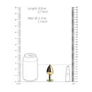 Shots Ouch! Round gemstone anal plug gold emerald green small 2.7 cm