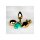 Shots Ouch! Round gemstone anal plug gold emerald green small 2.7 cm