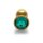 Shots Ouch! Round gemstone anal plug gold emerald green small 2.7 cm