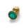 Shots Ouch! Round gemstone anal plug gold emerald green small 2.7 cm
