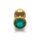 Shots Ouch! Round gemstone anal plug gold emerald green large 4 cm