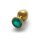 Shots Ouch! Round gemstone anal plug gold emerald green large 4 cm