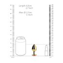 Shots Ouch! Heart gemstone anal plug gold ruby red small 2.7 cm