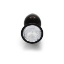 Shots Ouch! Round gemstone anal plug black silver small 2.7 cm