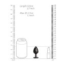 Shots Ouch! Round gemstone anal plug black silver small 2.7 cm