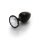Shots Ouch! Round gemstone anal plug black silver small 2.7 cm