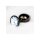 Shots Ouch! Round gemstone anal plug black silver small 2.7 cm