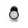 Shots Ouch! Round gemstone anal plug black silver small 2.7 cm