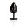 Shots Ouch! Round gemstone anal plug black silver small 2.7 cm