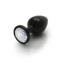 Shots Ouch! Runder Edelstein Anal Plug Schwarz Silber...