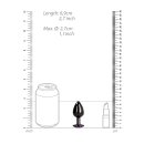 Shots Ouch! Heart Gemstone Anal Plug Black Purple small 2,7 cm