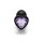 Shots Ouch! Heart Gemstone Anal Plug Black Purple small 2,7 cm