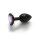 Shots Ouch! Heart Gemstone Anal Plug Black Purple small 2,7 cm