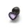 Shots Ouch! Herz Edelstein Anal Plug Schwarz Lila mittel 3,4 cm