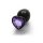 Shots Ouch! Herz Edelstein Anal Plug Schwarz Lila groß 4 cm