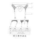 Shots Ouch! Vibrating strap on thong with adjustable garter belt XL/XXL