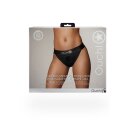 Shots Ouch! Vibrierender Strap-on-Tanga mit Schnallen hinten M/L