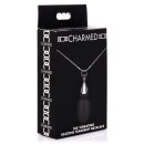 XR Brands Vibrating Silicone Teardrop Necklace Black