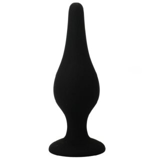 Pretty Love silicone anal plug with suction cup black 4,5 cm