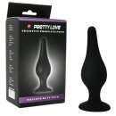Pretty Love silicone anal plug with suction cup black 4,5 cm