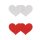 Pretty Pasties Glitter Hearts Red Silver 2 Pair