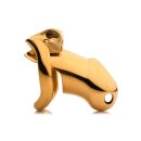 Master Series Midas Locking Chastity Cage 18K Gold-Plated Gold