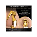 Master Series Midas Locking Chastity Cage 18K Gold-Plated Gold