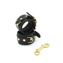 Shiny Black Leather Handcuff