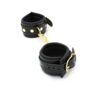 Shiny Black Leather Handcuff
