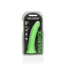 Slim Realistic Dildo with Suction Cup - Glow in the Dark - 22 cm