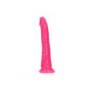 Slim Realistic Dildo with Suction Cup - Glow in the Dark -  22 cm