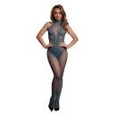 Fishnet and Lace Bodystocking Blue - One Size