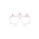 Shots Ouch! Körperschmuck leuchtende Gesicht Aufkleber