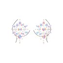 Shots Ouch! Körperschmuck leuchtende Nippel Aufkleber