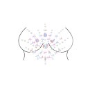 Shots Ouch! Body jewelry glowing chest stickers