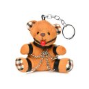 Gagged Teddy Bear Keychain Brown