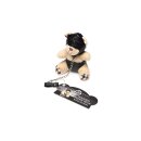 Hooded Teddy Bear Keychain Tan
