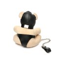 Hooded Teddy Bear Keychain Tan