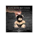Hooded Teddy Bear Keychain Tan