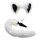 XR Brands White Fox Tail and Ears Set