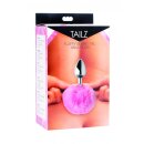 XR Brands Fluffy Bunny Tail Anal Plug 2.5 cm pink