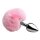 XR Brands Fluffy Bunny Tail Anal Plug 2.5 cm pink