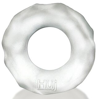Hünkyjunk Fractal Tactile Silicone Cockring Clear Ice